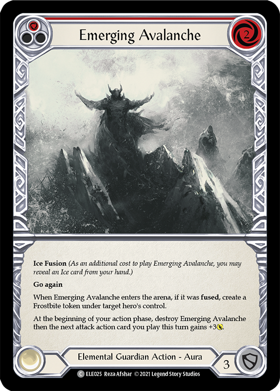 Emerging Avalanche (Red) [ELE025] (Tales of Aria)  1st Edition Rainbow Foil | Good Games North