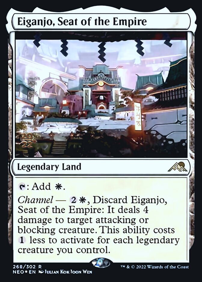 Eiganjo, Seat of the Empire [Kamigawa: Neon Dynasty Prerelease Promos] | Good Games North