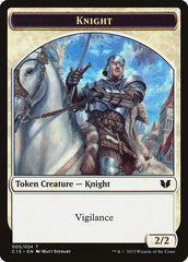 Gold // Knight (005) Double-Sided Token [Commander 2015 Tokens] | Good Games North