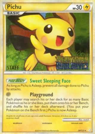 Pichu (28/123) (Staff Prerelease Promo) [Nintendo: Black Star Promos] | Good Games North