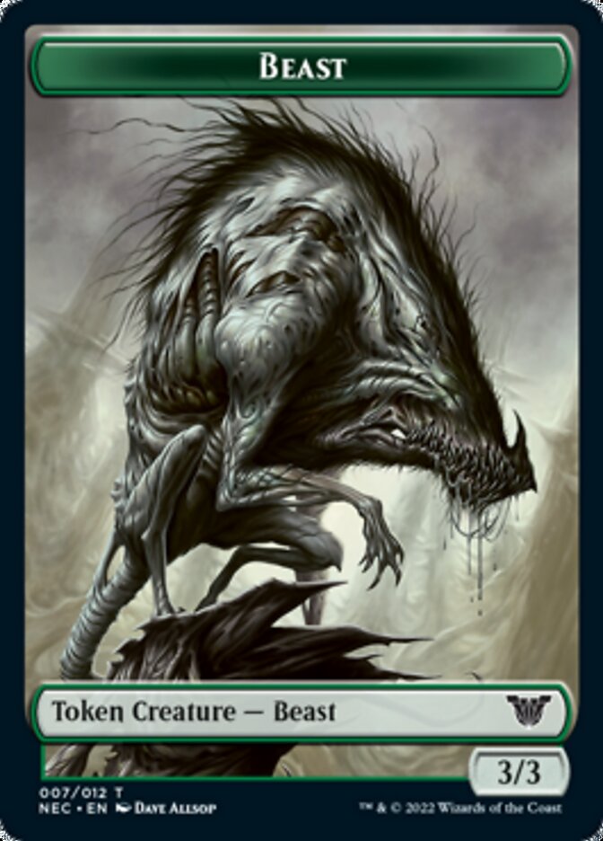 Beast // Treasure Double-sided Token [Kamigawa: Neon Dynasty Commander Tokens] | Good Games North