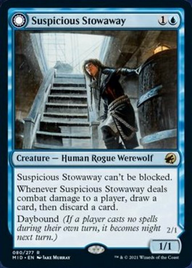 Suspicious Stowaway // Seafaring Werewolf [Innistrad: Midnight Hunt] | Good Games North