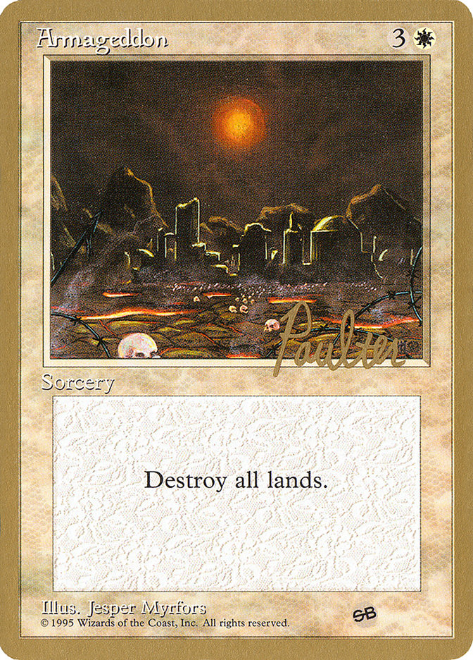 Armageddon (Preston Poulter) (SB) [Pro Tour Collector Set] | Good Games North