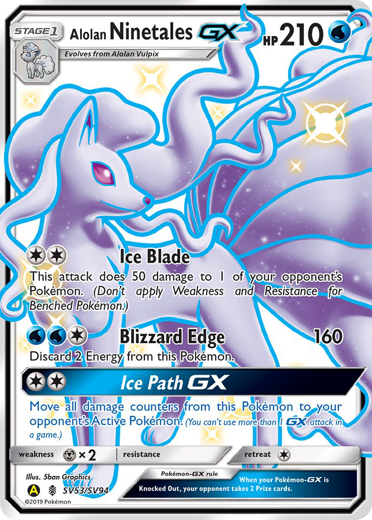 Alolan Ninetales GX (SV53/SV94) [Sun & Moon: Hidden Fates - Shiny Vault] | Good Games North