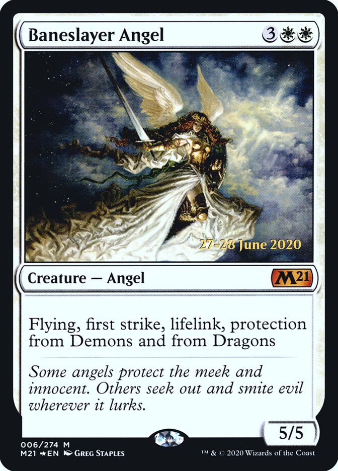 Baneslayer Angel  [Core Set 2021 Prerelease Promos] | Good Games North