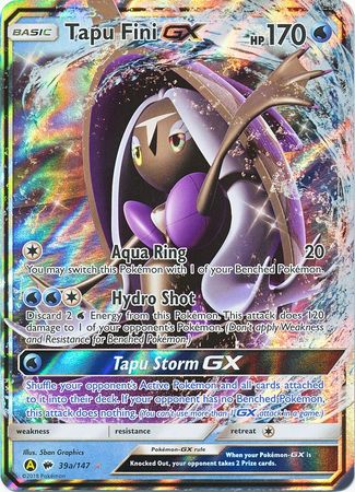 Tapu Fini GX (39/147) (Alternate card) (Jumbo Card) [Sun & Moon: Burning Shadows] | Good Games North