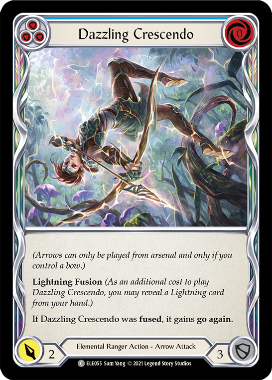 Dazzling Crescendo (Blue) [ELE055] (Tales of Aria)  1st Edition Rainbow Foil | Good Games North