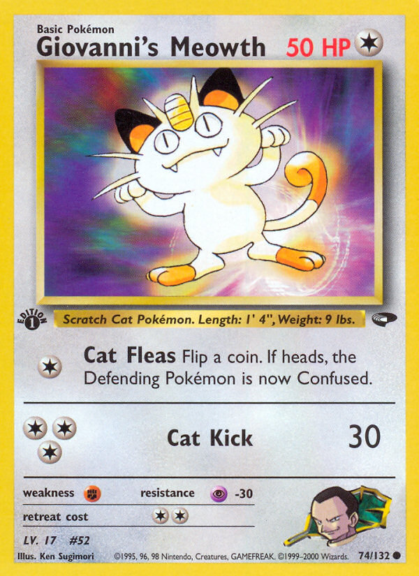 Giovanni's Meowth (74/132) [Gym Challenge 1st Edition] | Good Games North