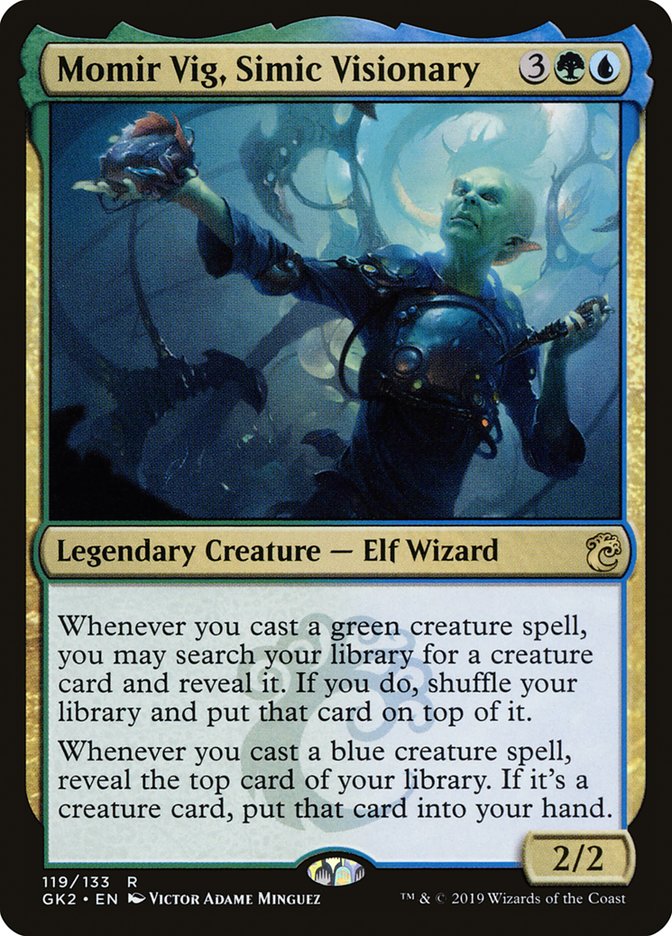 Momir Vig, Simic Visionary [Ravnica Allegiance Guild Kit] | Good Games North