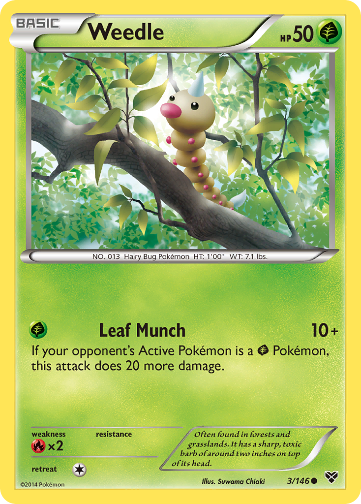 Weedle (3/146) [XY: Base Set] | Good Games North