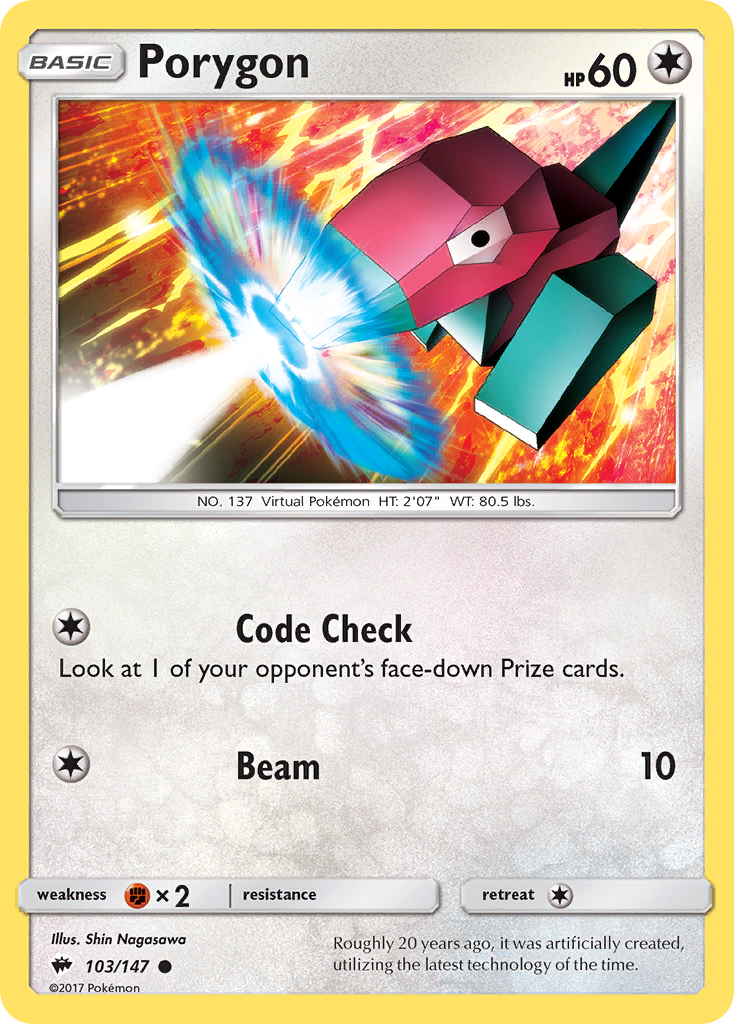 Porygon (103/147) [Sun & Moon: Burning Shadows] | Good Games North