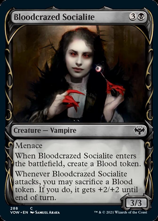 Bloodcrazed Socialite (Showcase Fang Frame) [Innistrad: Crimson Vow] | Good Games North