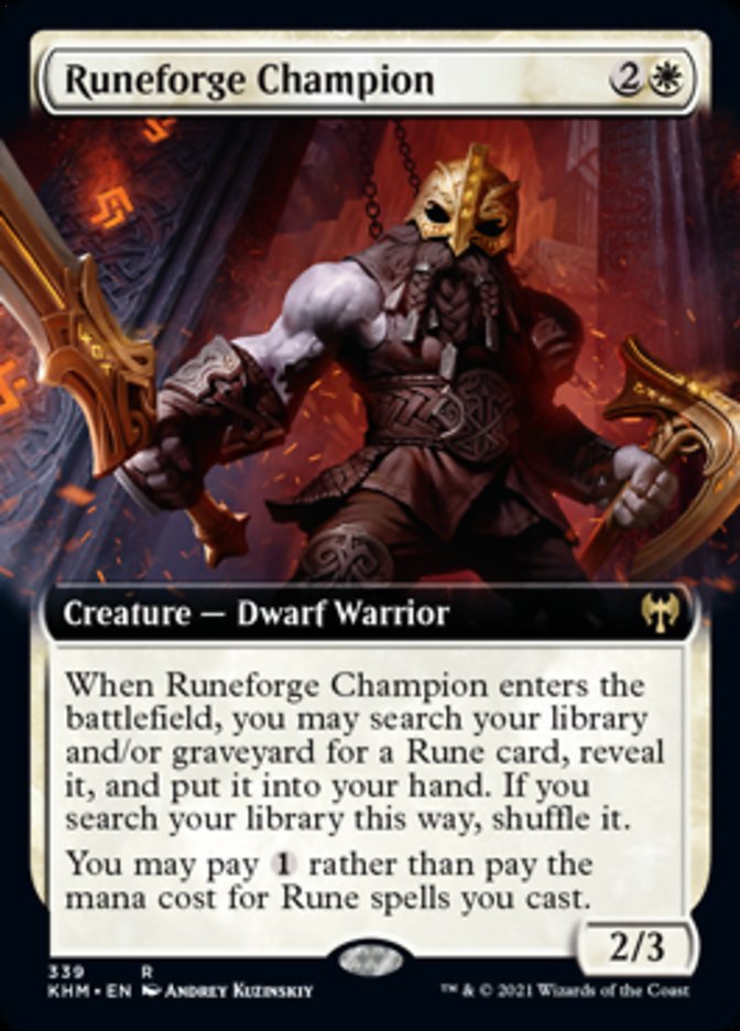 Runeforge Champion (Extended Art) [Kaldheim] | Good Games North