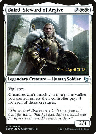 Baird, Steward of Argive [Dominaria Promos] | Good Games North