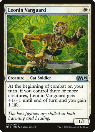 Leonin Vanguard [Core Set 2019] | Good Games North