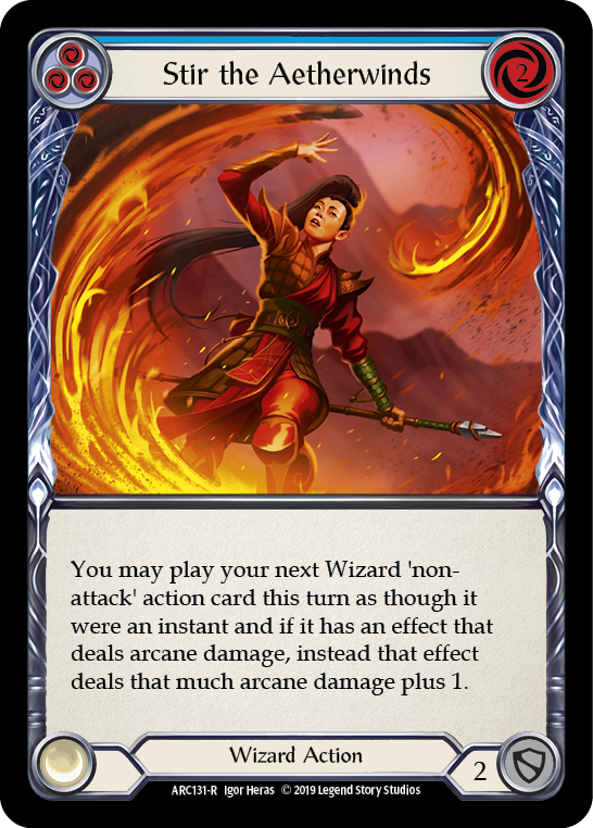 Stir the Aetherwinds (Blue) [ARC131-R] 1st Edition Rainbow Foil | Good Games North