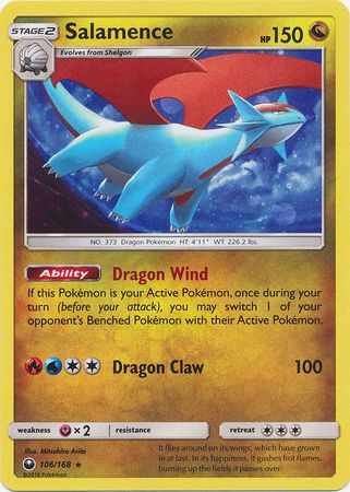 Salamence (106/168) (Cosmos Holo) [Sun & Moon: Celestial Storm] | Good Games North