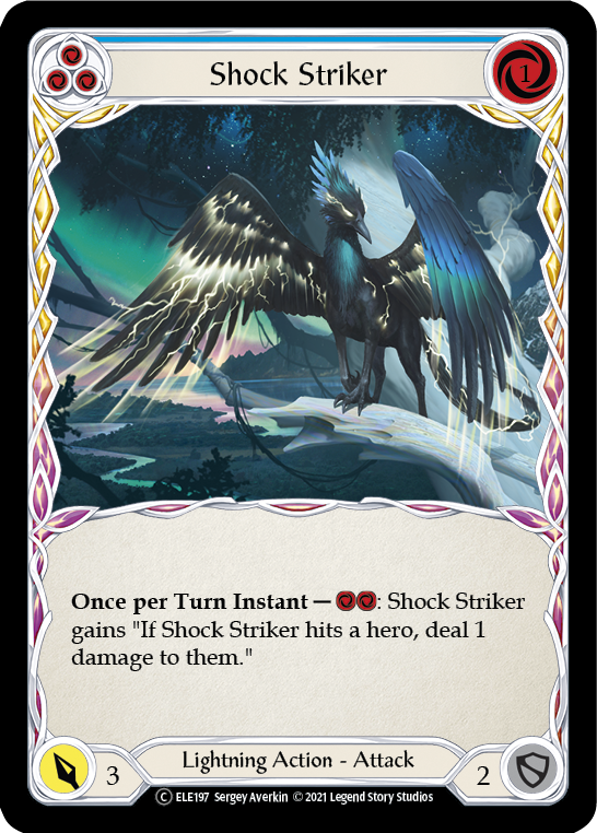 Shock Striker (Blue) [U-ELE197] Unlimited Rainbow Foil | Good Games North