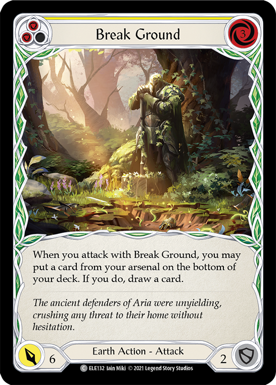 Break Ground (Yellow) [ELE132] (Tales of Aria)  1st Edition Normal | Good Games North