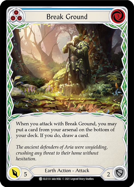 Break Ground (Blue) [ELE133] (Tales of Aria)  1st Edition Normal | Good Games North