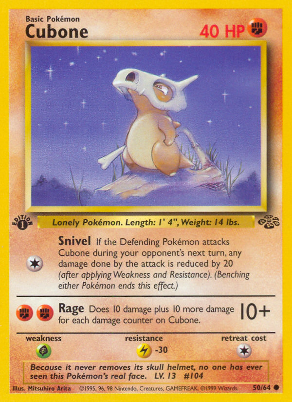 Cubone (50/64) [Jungle 1st Edition] | Good Games North