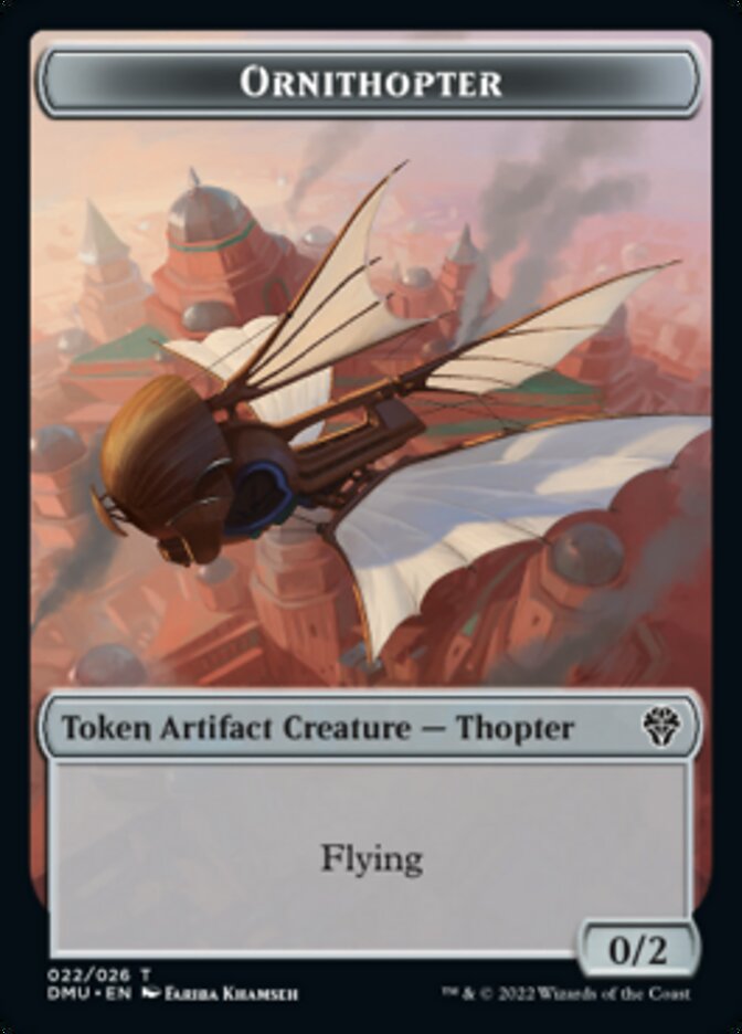 Bird (002) // Ornithopter Double-sided Token [Dominaria United Tokens] | Good Games North