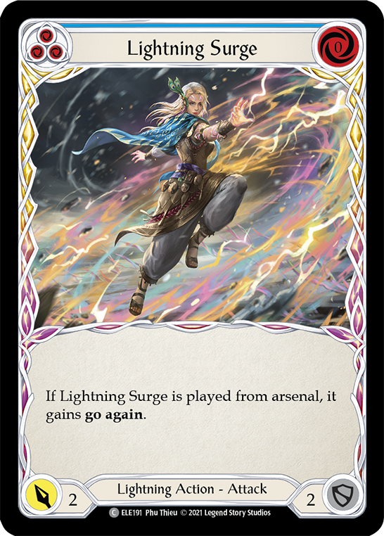 Lightning Surge (Blue) [ELE191] (Tales of Aria)  1st Edition Normal | Good Games North