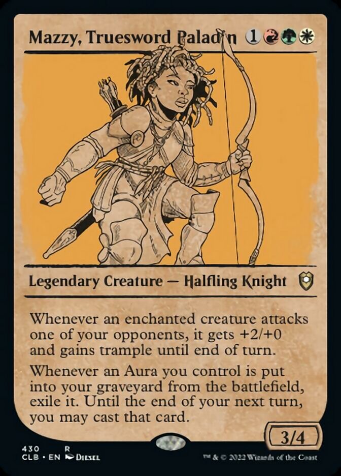 Mazzy, Truesword Paladin (Showcase) [Commander Legends: Battle for Baldur's Gate] | Good Games North