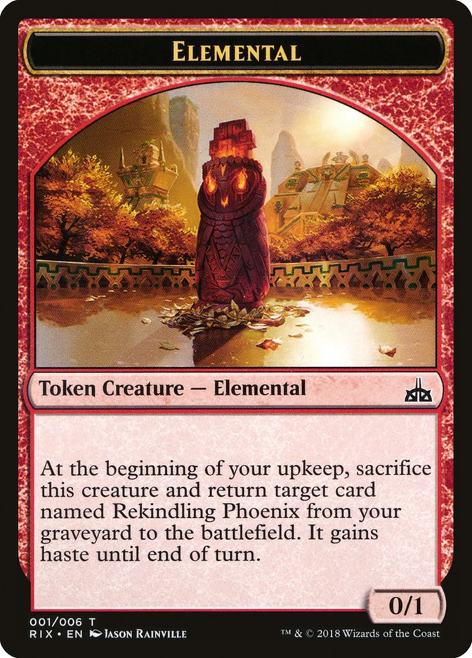 Elemental (001/006) [Rivals of Ixalan Tokens] | Good Games North