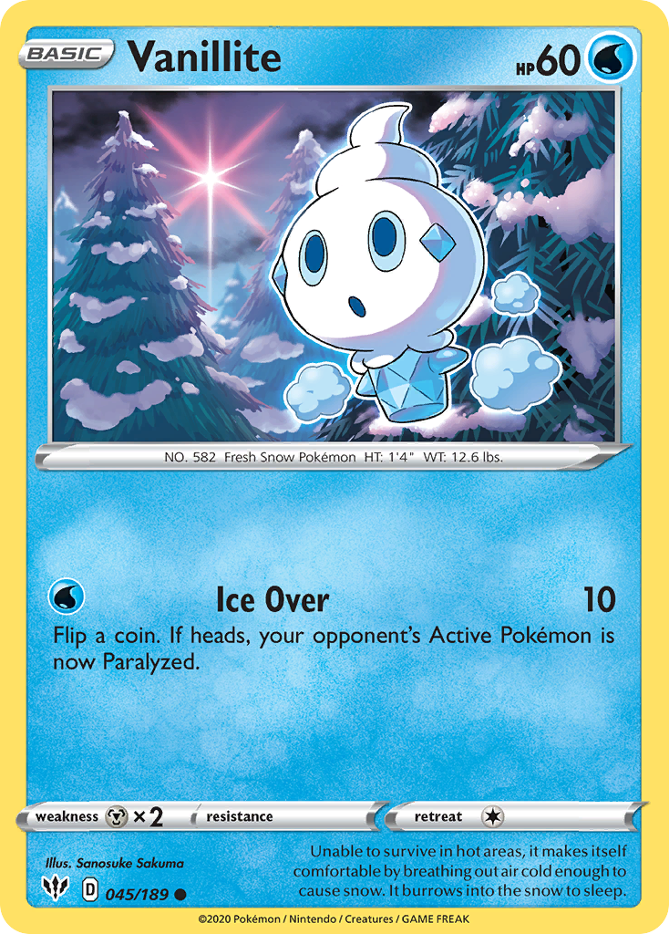 Vanillite (045/189) [Sword & Shield: Darkness Ablaze] | Good Games North