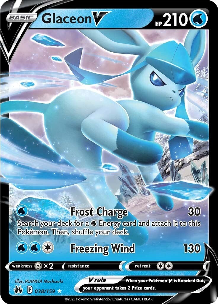 Glaceon V (038/159) [Sword & Shield: Crown Zenith] | Good Games North