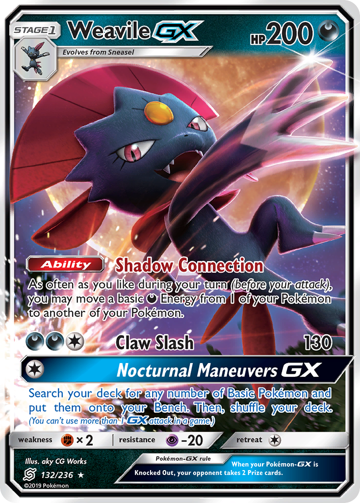 Weavile GX (132/236) [Sun & Moon: Unified Minds] | Good Games North