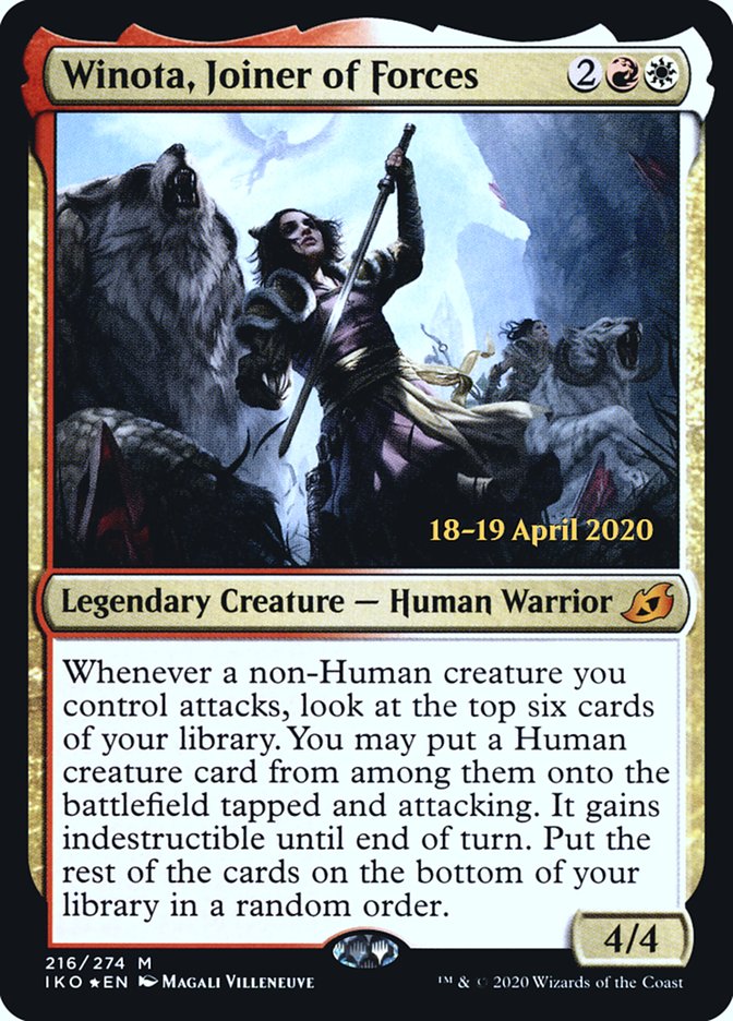 Winota, Joiner of Forces  [Ikoria: Lair of Behemoths Prerelease Promos] | Good Games North