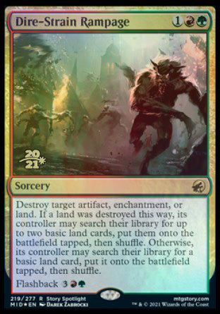 Dire-Strain Rampage [Innistrad: Midnight Hunt Prerelease Promos] | Good Games North