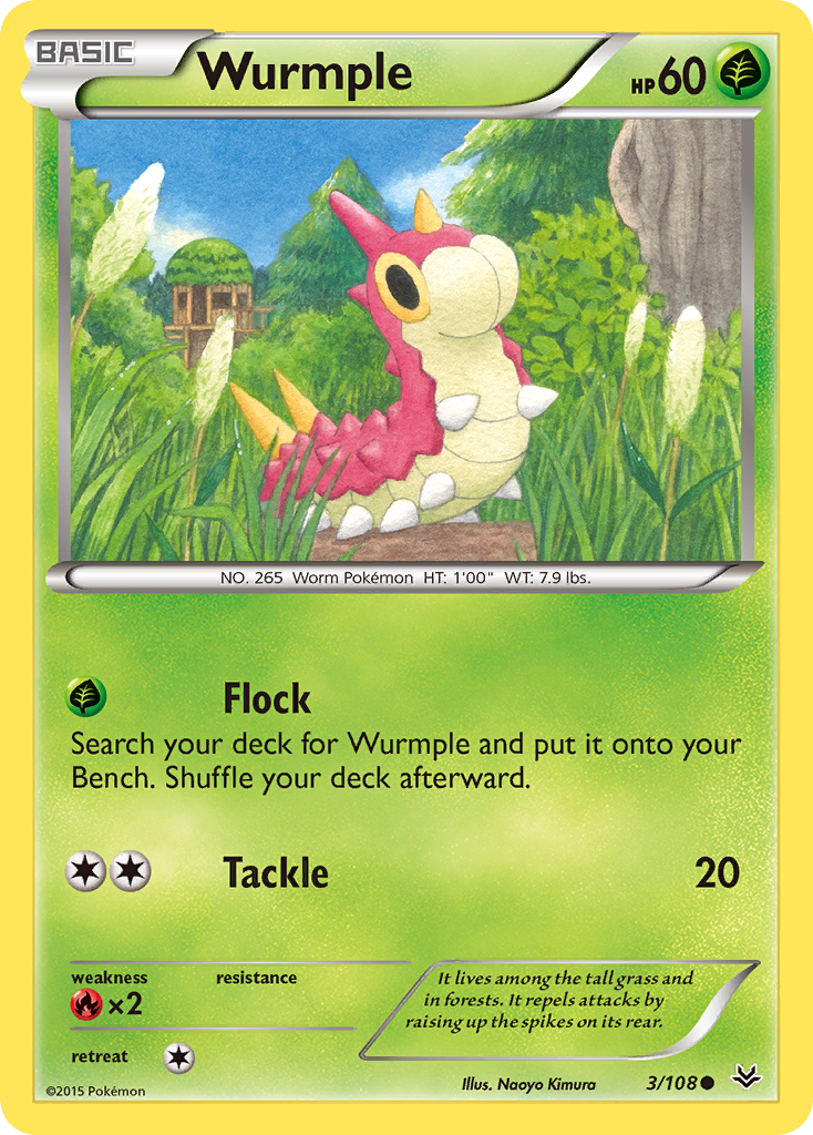 Wurmple (3/108) [XY: Roaring Skies] | Good Games North