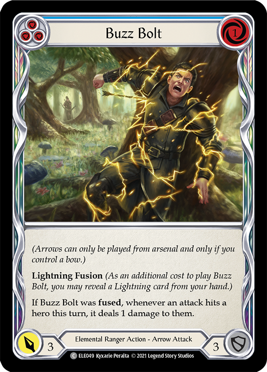 Buzz Bolt (Blue) [ELE049] (Tales of Aria)  1st Edition Rainbow Foil | Good Games North