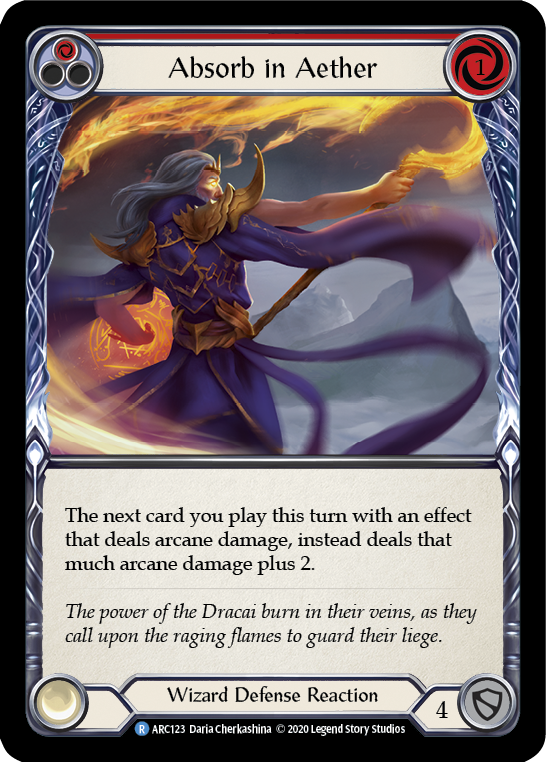 Absorb in Aether (Red) [U-ARC123] Unlimited Rainbow Foil | Good Games North