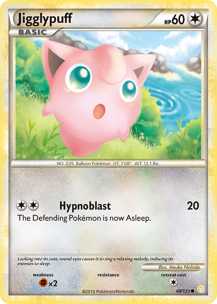 Jigglypuff (68/123) [HeartGold & SoulSilver: Base Set] | Good Games North