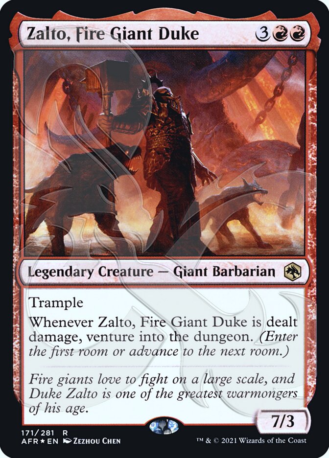 Zalto, Fire Giant Duke (Ampersand Promo) [Dungeons & Dragons: Adventures in the Forgotten Realms Promos] | Good Games North