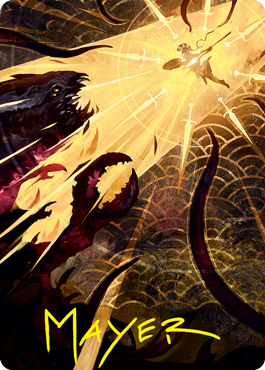 Defiant Strike Art Card (Gold-Stamped Signature) [Strixhaven: School of Mages Art Series] | Good Games North