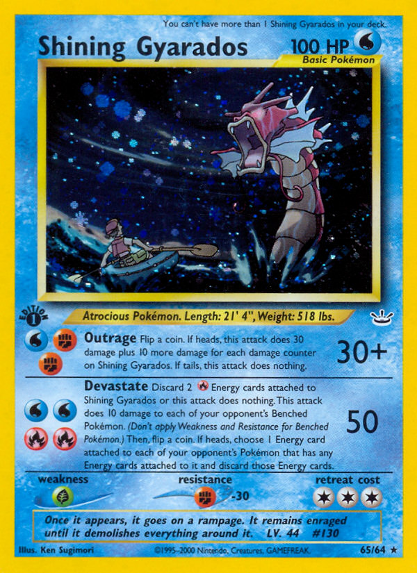 Shining Gyarados (65/64) [Neo Revelation 1st Edition] | Good Games North