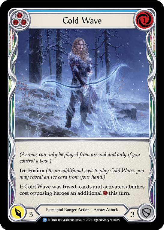 Cold Wave (Blue) [ELE040] (Tales of Aria)  1st Edition Rainbow Foil | Good Games North