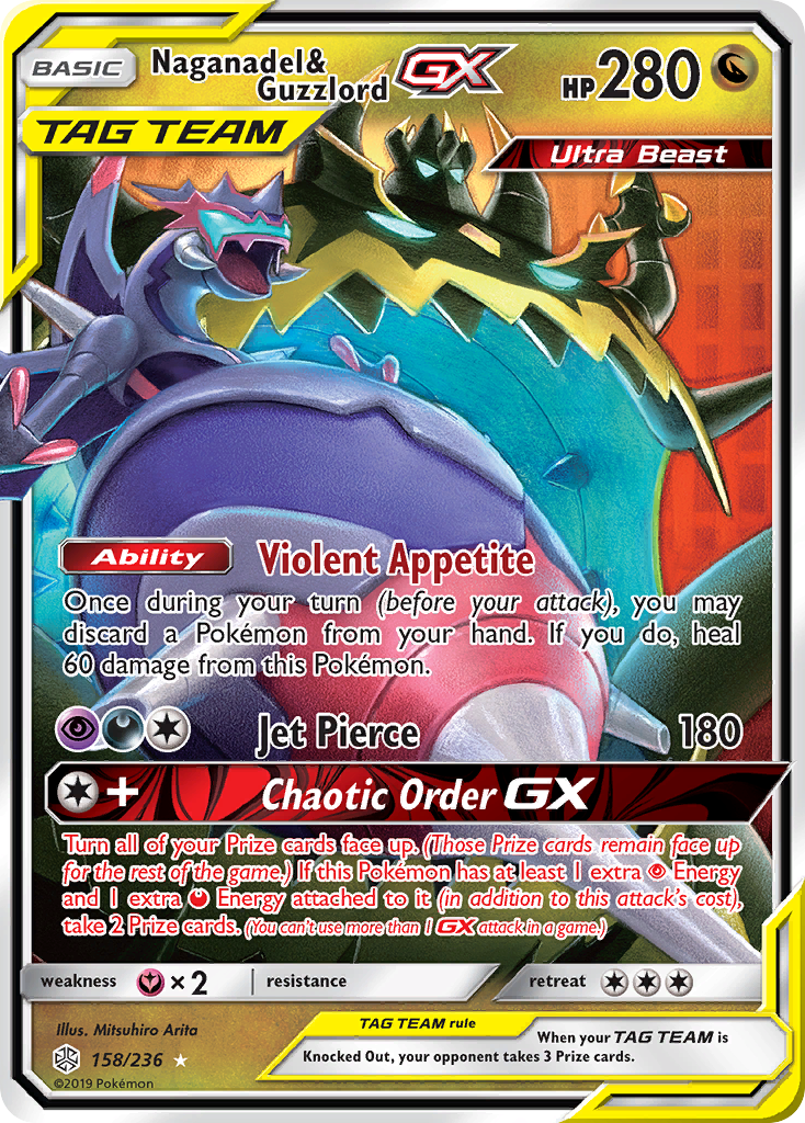 Naganadel & Guzzlord GX (158/236) [Sun & Moon: Cosmic Eclipse] | Good Games North