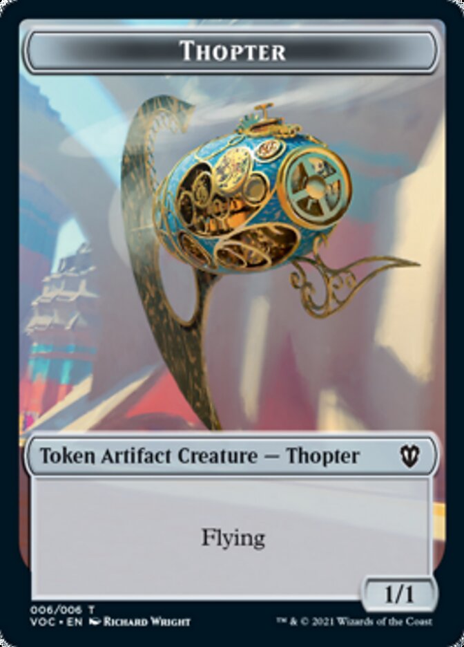 Spirit (003) // Thopter Double-sided Token [Innistrad: Crimson Vow Commander Tokens] | Good Games North