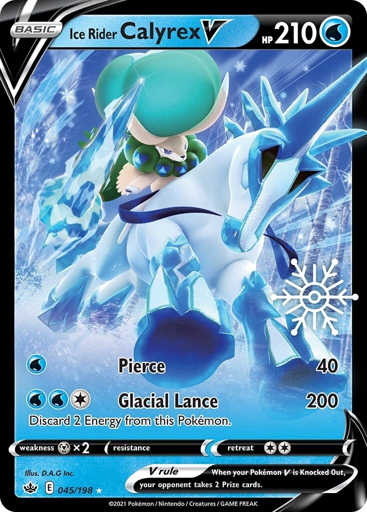 Ice Rider Calyrex V (045/198) (Holiday Calendar) [Sword & Shield: Chilling Reign] | Good Games North