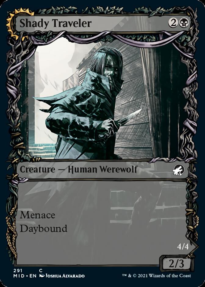 Shady Traveler // Stalking Predator (Showcase Equinox) [Innistrad: Midnight Hunt] | Good Games North