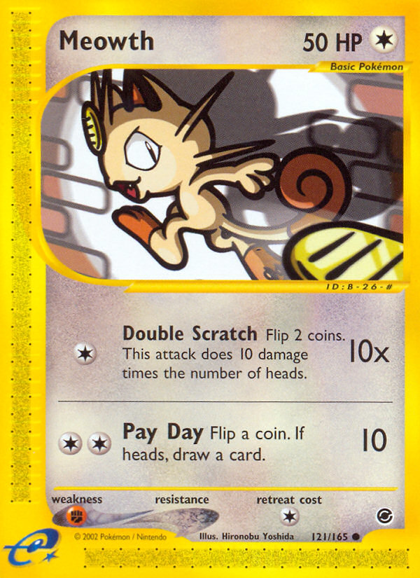 Meowth (121/165) [Expedition: Base Set] | Good Games North