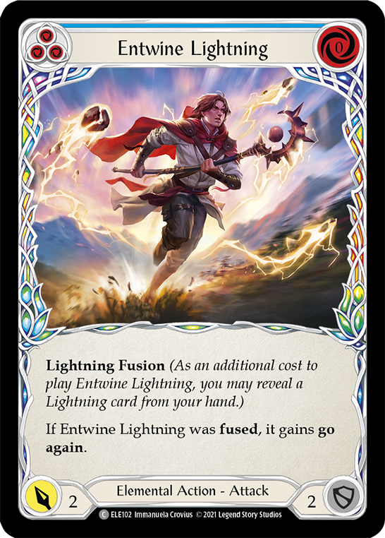 Entwine Lightning (Blue) [ELE102] (Tales of Aria)  1st Edition Rainbow Foil | Good Games North