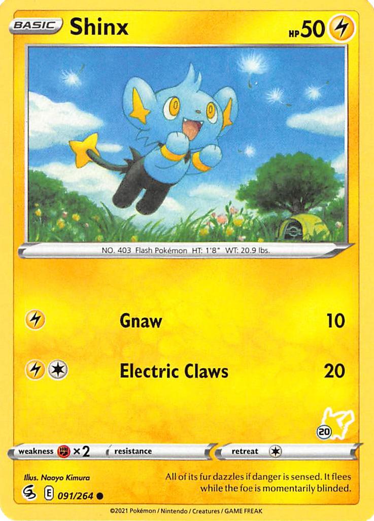 Shinx (091/264) (Pikachu Stamp #20) [Battle Academy 2022] | Good Games North