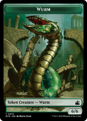 Elf Knight // Wurm Double-Sided Token [Ravnica Remastered Tokens] | Good Games North